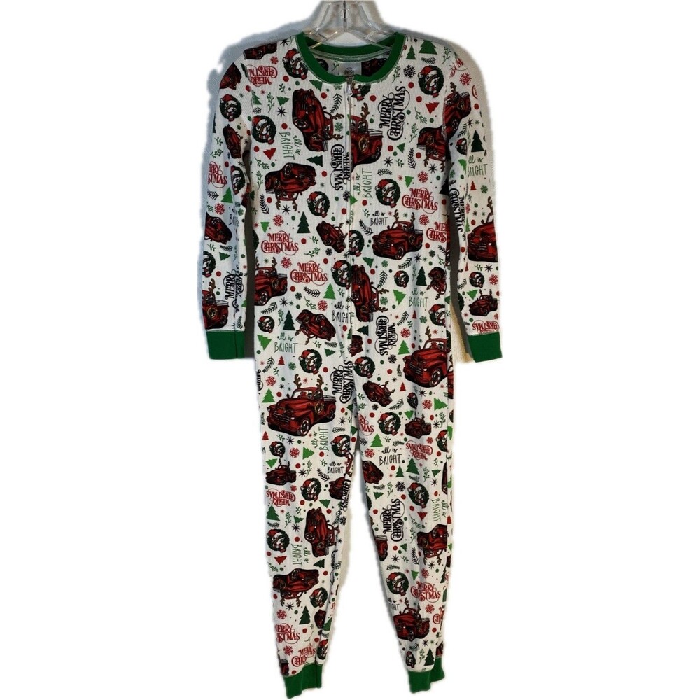 Buc-ees YOUTH MEDIUM Christmas One Piece Pajamas